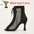 Profession Latin Dance Shoes Woman Suede Mesh Ventilation Ballroom Salsa Boots for Girls Soft Bottom Practice Jazz Latin Boots