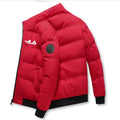 2026 Autumn Winter Men's Thick Warm Jacket Fashion Printed Windproof Coat Casual Zip Up Outerwear Male Parkas M-5XL