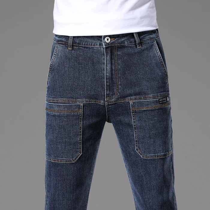 6 Pocket Design Men's Denim Jeans Skinny Full Length | SAMAG