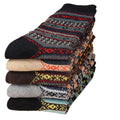 5pairs Unisex Ethnic Style Vintage Thick Wool Warm Crew | SAMAG