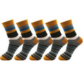 5 Pair Men's Striped Combed Cotton Socks Original Design | SAMAG