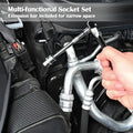 46Pcs Family Tools 1/4 Set Mechanic Tool Kits for Auto Repair Hous with Sockets Metric Hex Bit Socket Set inch Ratchet Wrench
