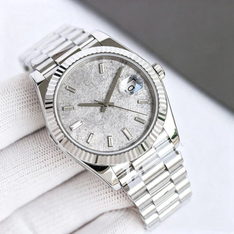 New Men Customized 904L Steel Automatic Mechanical Watch 40mm Luxury Clock Fashion 10bar Waterproof Date Watch For Man Adjustabl
