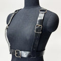 Fashion Wide PU Leather Waist Belt for Women Gothic Body Bondage Chest Harness Belt Harajuku Suspenders Clothing Accessories