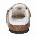 Evshine Winter Fur Clogs Slippers For Women Men Cork Footbed Plush Lined Mules Fuzzy Suede Potato Shoes Warm Furry House Clogs