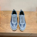 New shoes fashion, individuality, women's leisure, fashionable flat sports shoes, leather mesh, breathable running, rubber