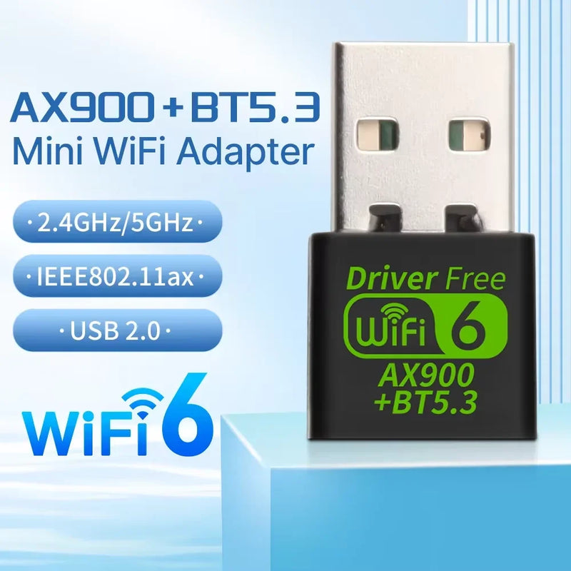 900Mbps WiFI 6 USB Adapter Bluetooth 5.3 Wireless Network Card Dual Band Driver Free Dongle for Win 10 11 - Visuel 7 | SAMAG