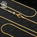 18K Gold Snake Chains Necklace 925 Sterling Silver Men's 1mm 2mm 3mm Chains Jewelry For Women Long Chains Accessories Gifts