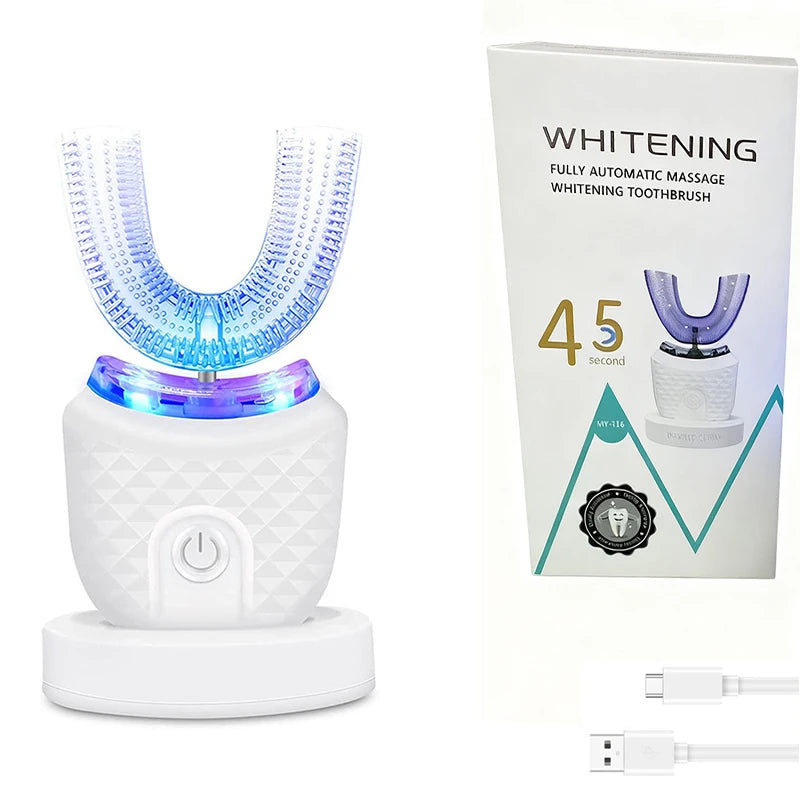 Professinal Portable 360 Degree U Shape Sonic Toothbrush Oral Cleansing Brush Sonic Automatic Electric Toothbrush