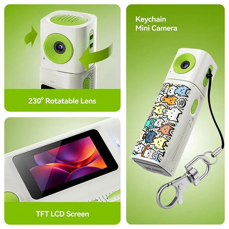 2K HD Mini Camera G10 Thumb Lipstick Series Portable Sports Camcorder for Students Action and Event Recording