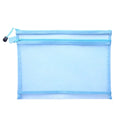 Nylon Mesh File Bag A4 A5 A6 Transparent Zipper Test Paper Information Bag Office Student Pen Bag Subject Bag Puzzle Storage Bag