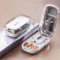 Tablet Divider Tablet Cutter with Storage Compartment for Small and Large Tablets Multiple Pill Cutters for Travel & Pets Daily