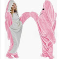 Large Size Thickened Warm Flannel Winter Pajamas Shark | SAMAG