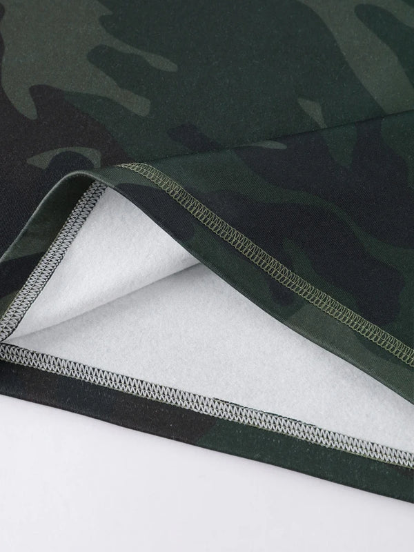 2Pieces/Set Print Long Johns Thermal Underwear Men Velvet Fabric Warm Pants Winter/Autumn Warm Suit Camouflage Men Sleepwear Set