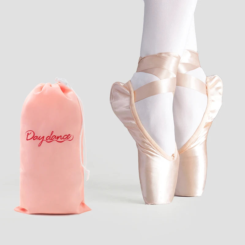 Women Ballet Pointe Shoes Professional Girls Satin Pink Ballerina Shoes With Silicone Toe Pad Kids Girls Ballet Shoes