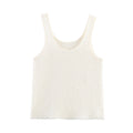 Women's Clothing 2025 New Style European And American Fashion Simple Pearl Decoration Knitted Top Knitted Vest
