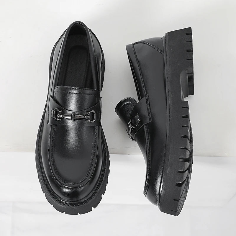 Hot-selling Men's Leather Loafers Slip on Flats Anti-slip Daily Moccasins Travel Business Casual Shoes Handmade Driving Shoes
