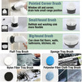 Electric Cleaning Brush:9-in-1 Head,Rotates Flexibly Multifunction Tool for Bathroom, Floors, Corner Gaps and Shower Room Glass.