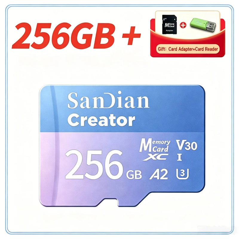 2026 New Class 10 High Speed Micro TF SD Memory Card Multi Capacities Storage For Camera Drone Dash Cam Smartphone