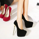 **Fashionable New Round Toe Comfortable Slim Heeled Women's Shoes Summer Sexy and Elegant Super High Heels Party High Heels