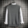 Man Clothes Waistcoat V Neck Vest Knitted Sweaters for Men Business Black Sleeveless Japanese Harajuku Fashion S Cheap Street A