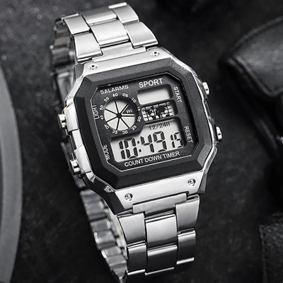 Luxury Men's Wristwatch Multifunction LED Digital Watch Alloy Strap Classic Business 7 - colors Luminous Sport | SAMAG