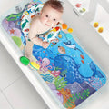 1pc Baby Bath Mat for Tub Non Slip Kids Bath Mat - 40x10cm Extra Long Cartoon Bathtub Mat Toddler Bath Mats with Suction Cups