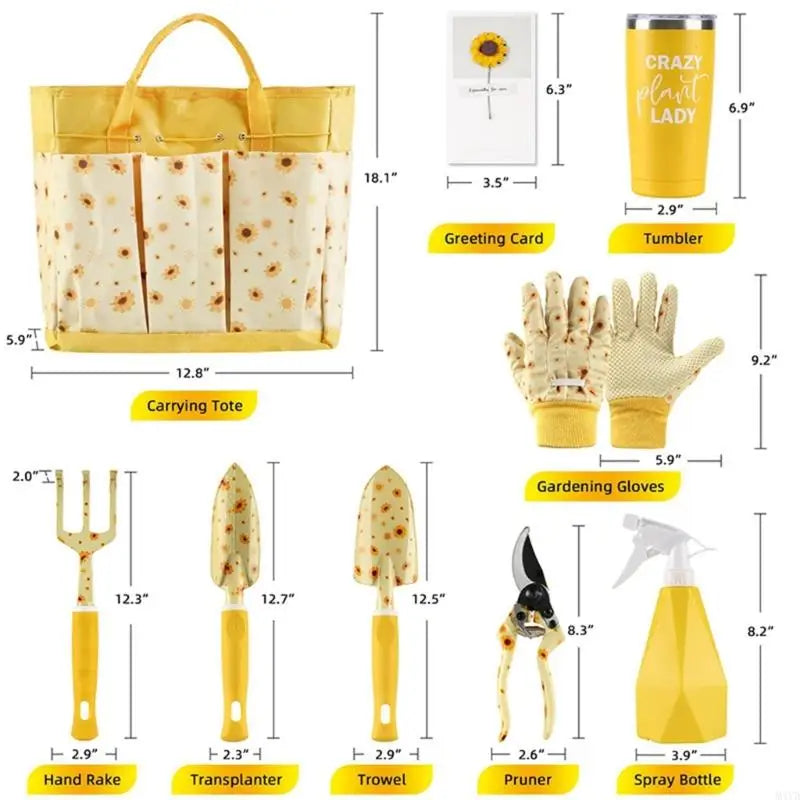 Last Gardening Gift Set Highlighting Beautiful Flower Plan Finish With Fundamental Devices And Insulated Cup M4YD