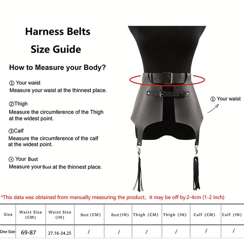 Harness PU Leather Women Suspender Waist Belt Punk Street Decor Accessory For Skirt Daily Casual Outfit - Visuel 5 | SAMAG