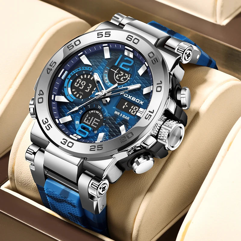 LIGE Electronic Men's Wristwatch Luxury LED Display Luminous Sports Man Watch Waterproof Military Quartz Alarm Date Watches Male