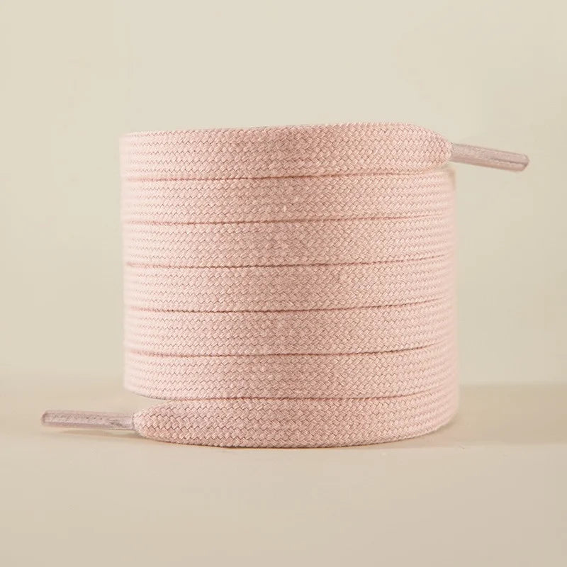 New Classic Pure Cotton Shoelaces Flat Shoelaces Sports Canvas Shoelaces for Men and Women Width 0.8cm Length 100/120/140/160cm