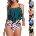 Swimwear Ruffles Women Suits Two Piece Sets Printed | SAMAG