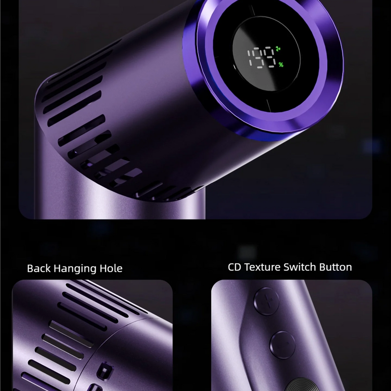 TINSOL 2026 New Lipstick Mini Handheld Fan, Portable Foldable Neck-Hanging Fan with Digital Display and Lighting Function