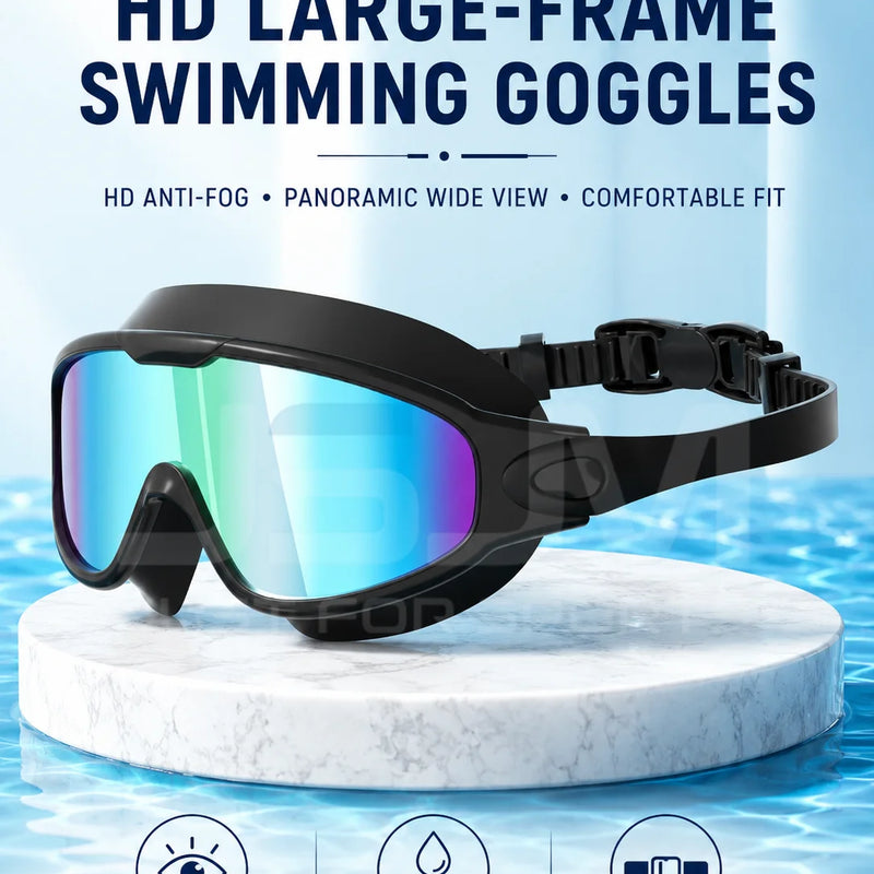 JSJM New Upgraded Adult Swimming Goggles Anti-Fog Wide | SAMAG