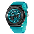 SMAEL Women Dual Display Waterproof Sport Quartz Watch LED Digital Analog Stopwatch Durable Daily Outdoor Casual Wristwatch