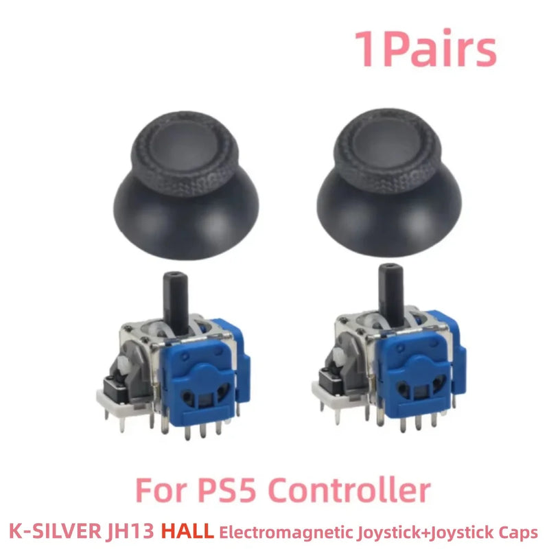 Hall/TMR Electromagnetic Joystick for PS5 PS4 Controller Thumb Stick Joystick Cap No-Drift 3D Analog Sensor Upgrade Replacement
