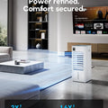 Windowless Portable Air Conditioner, 24.1" Evaporative Air Cooler with Remote, 3 Speeds, Digital Display, 12H Timer, 2 Gal Water Tank