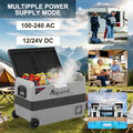 Alpicool LGT50 Dual Temperature Control 12 Volt Refrigerator 53 Quart Portable Car Fridge Freezer (-4°F~68°F) for Truck, RV,