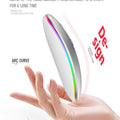 HOMEFISH PHONEPACE Dual Mode Wireless Mouse 2.4G Bluetooth Rechargeable Silent LED Backlit Optical Mice for PC Laptop