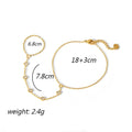 Fashion 18K Gold Plated Stainless Steel Zircon Ring Bracelet for Women Individualistic Daily Wear - Visuel 8 | SAMAG
