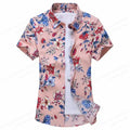 Summer Floral Hawaiian Shirts Men Fashion Short Sleeve | SAMAG