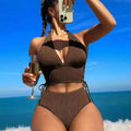 Summer Women's Bikini Set Solid Color Halter Neck | SAMAG