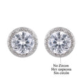Classic Green AAA Cubic Zirconia Stud Earrings Round Crystal Girl Ear Studs For Women Multicolor Fashion Jewelry brincos AE176