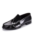 Black high-quality cowhide men's loafers tassel casual walking  driving all genuine leather men's shoes