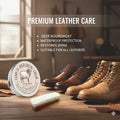 Sheep Oil Leather Conditioner & Polish Wax Kit with Soft Wool Brush -Lanolin Care Cream for Shoes, Boots, Furniture, Bags & Sofa
