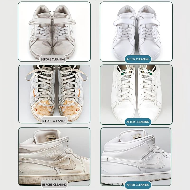 Shoe Cleaning Quick Stain Remover Whitening Polish For Sneakers Leather Boots Car Interior Multi Purpose Gentle Safe Formula