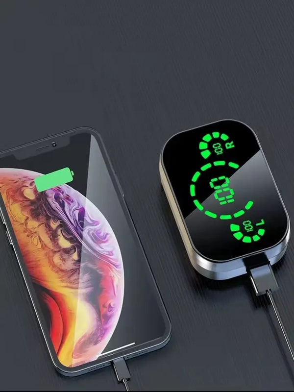 True Wireless Earphones With Dual LED Display . Sleek Metal Design, Long Battery Life, And Reliable Fit