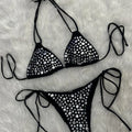 Halter Metallic Sequins Bikini Women Swimsuit Female | SAMAG
