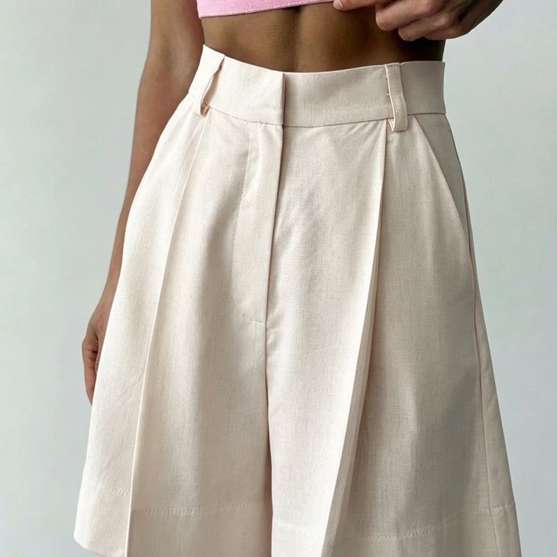 Wolfeel Women's High Waisted Shorts with European - View 3 | SAMAG