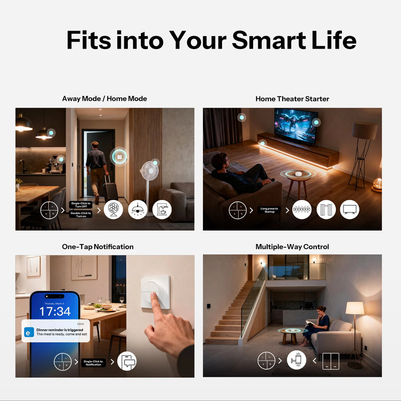 SONOFF Orb 4-In-1 Zigbee Smart Scene Button Split Magnetic Design Zigbee & eWeLink-Remote Dual Protocol Multiple Trigger Actions